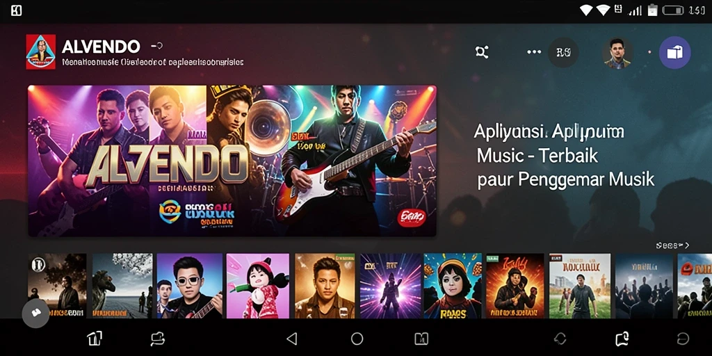 Tampilan gameplay ALVENDO yang menarik dan interaktif dalam menikmati musik.