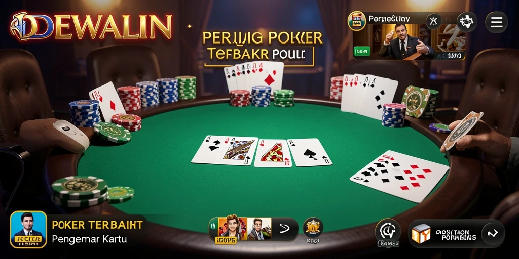 Tampilan gameplay menarik dari DEWALIN yang menyajikan Poker kelas atas.