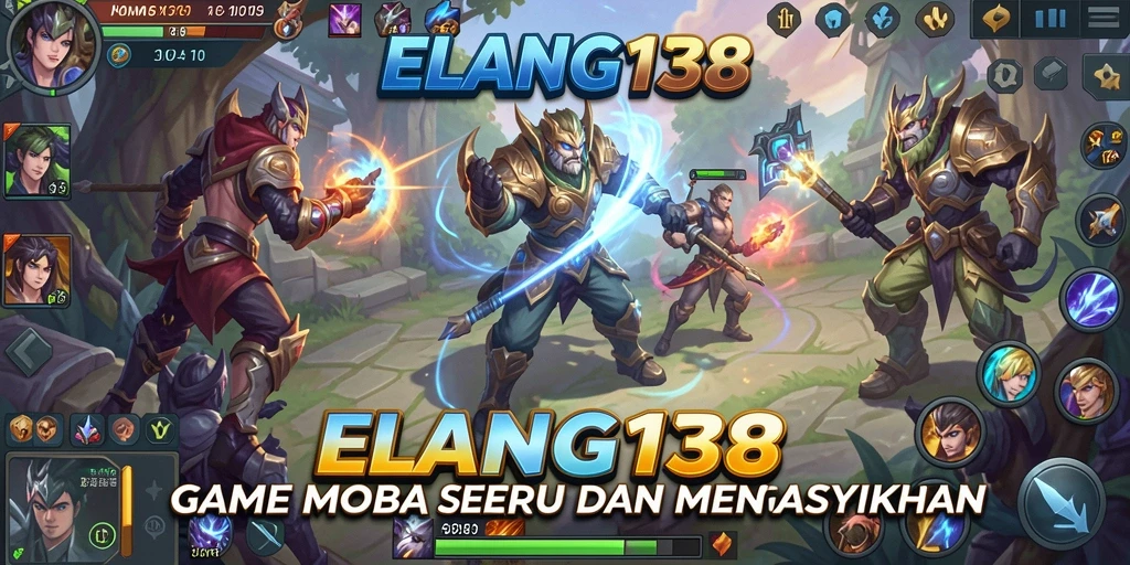 Tangkapan layar gameplay ELANG138 dengan aksi MOBA yang seru.