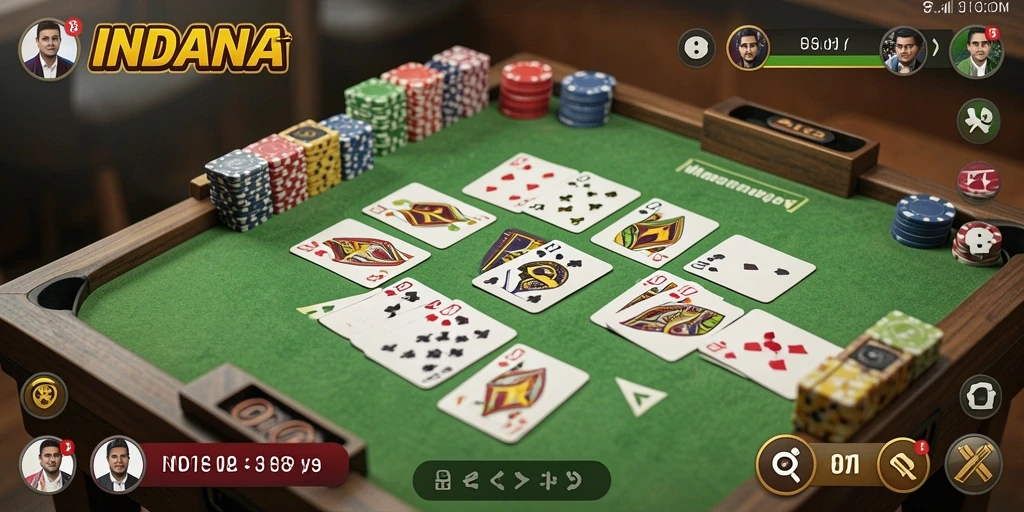 Gameplay seru Gaple di aplikasi INDAAA dengan pemain aktif.