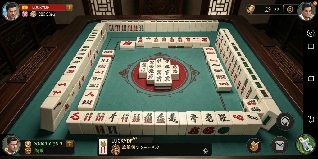 Tampilan menawan dari gameplay Mahjong di LUCKYDF.