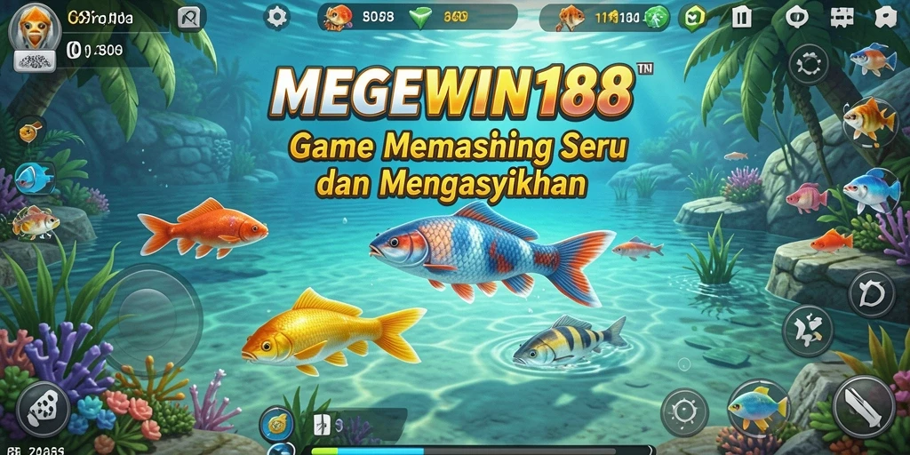 Tampilan gameplay menarik saat memancing berbagai ikan.