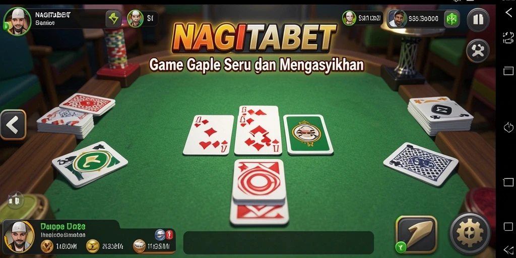 Tampilan gameplay seru di NAGITABET saat bermain Gaple.