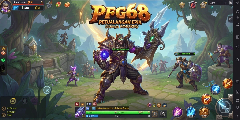 Tampilan gameplay PGG68 yang mendebarkan dalam petualangan MMORPG.