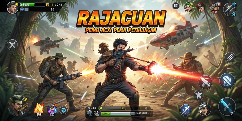 Tampilan gameplay RAJACUAN yang mendebarkan di layar.